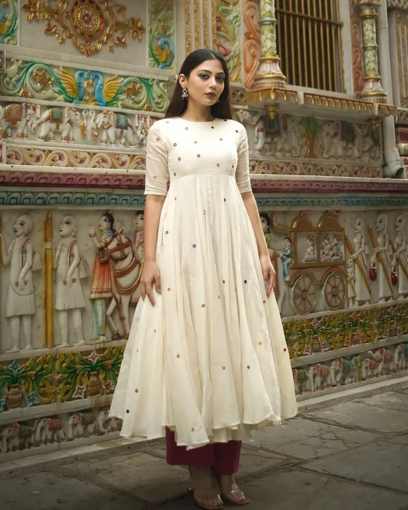 Festival Season Special Cotton Embroidered Anarkali Suit