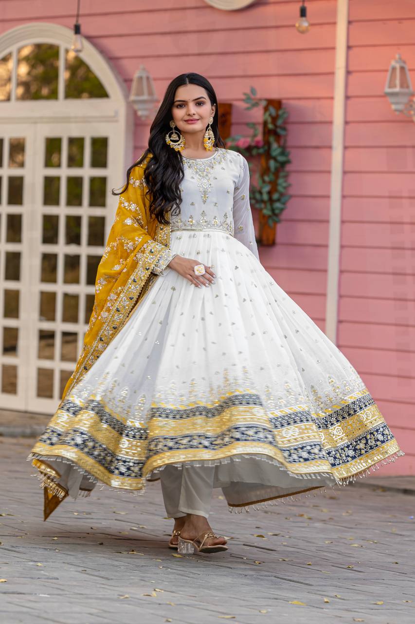 Heavy Faux Georgette Gown Set