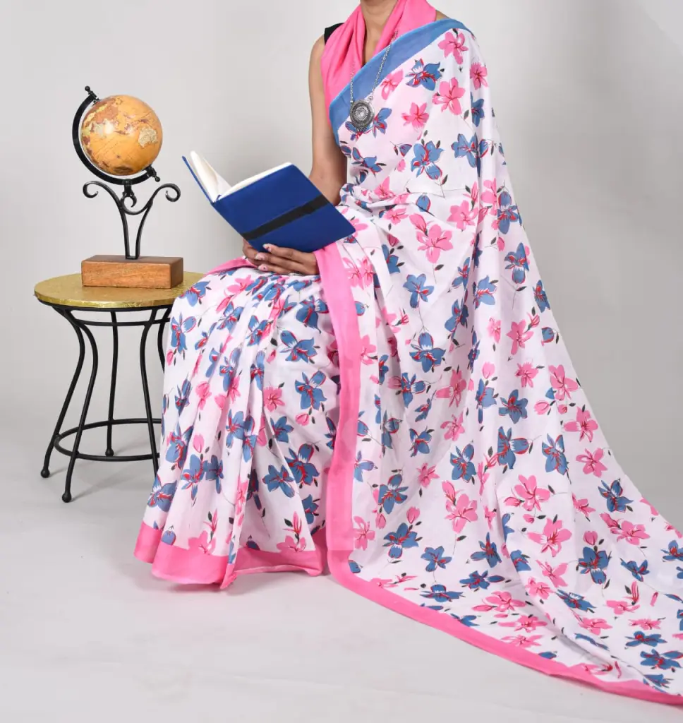 Cotton printed saree