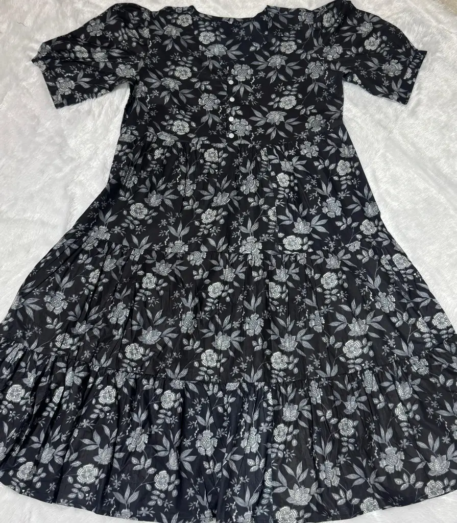 Floral Breeze Cotton Midi Dress