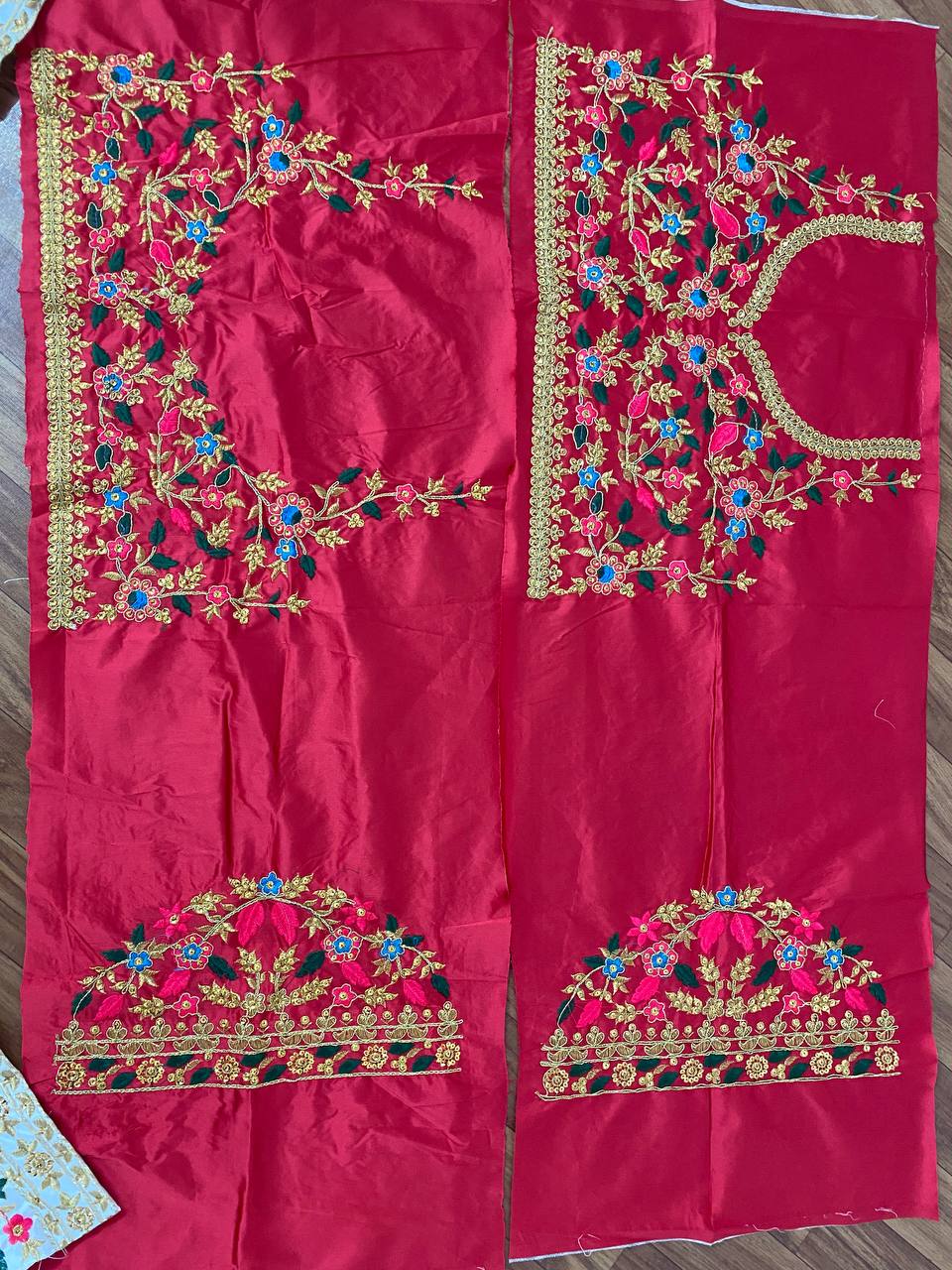Elegant White & Maroon Dulhan Lehenga Choli