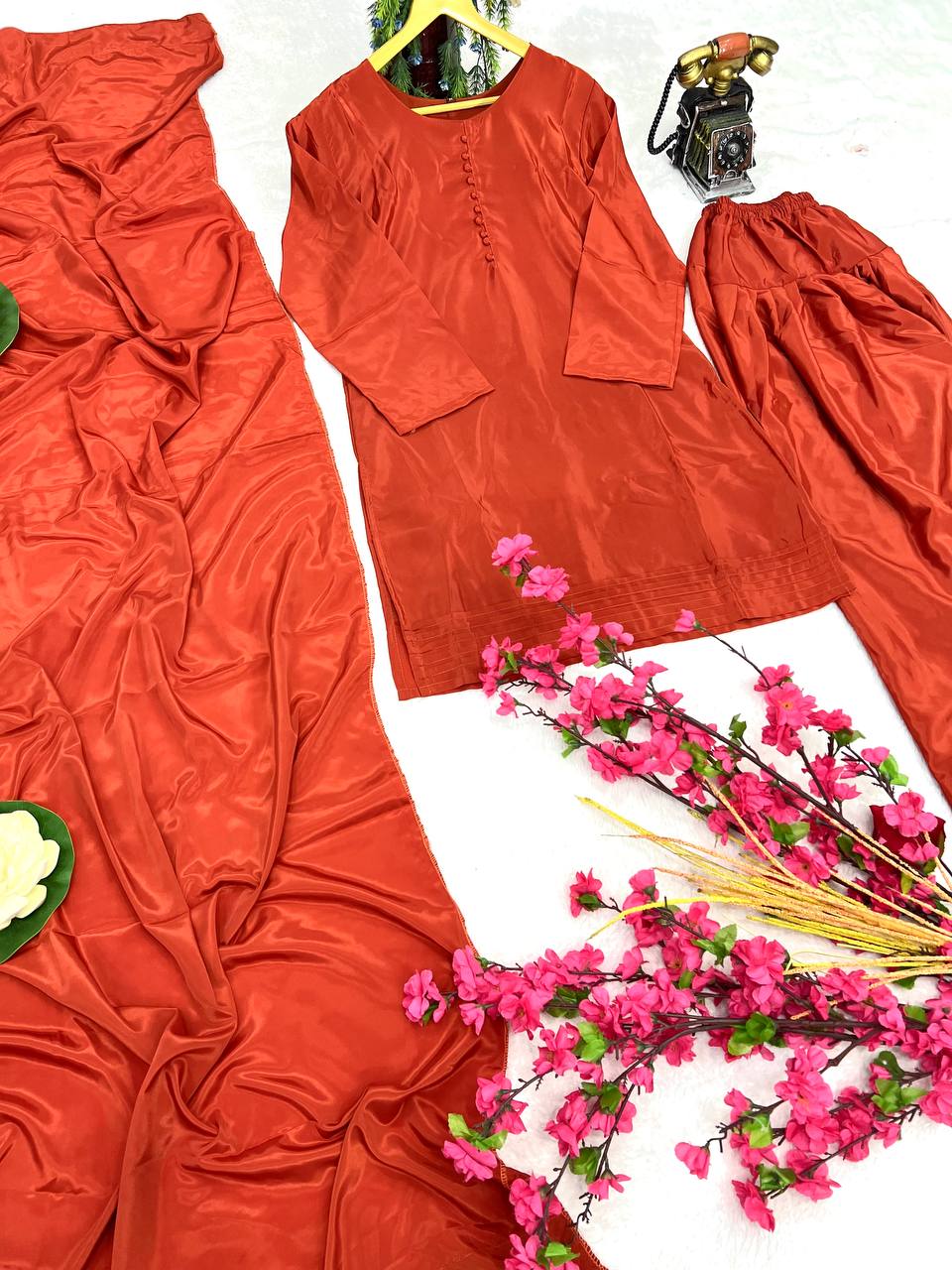  Pure Natural Silk Farsi Salwar Suit 