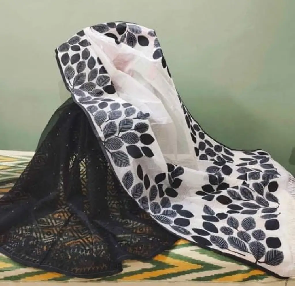 JAMDANI+KOTA HANDPRINT SAREE