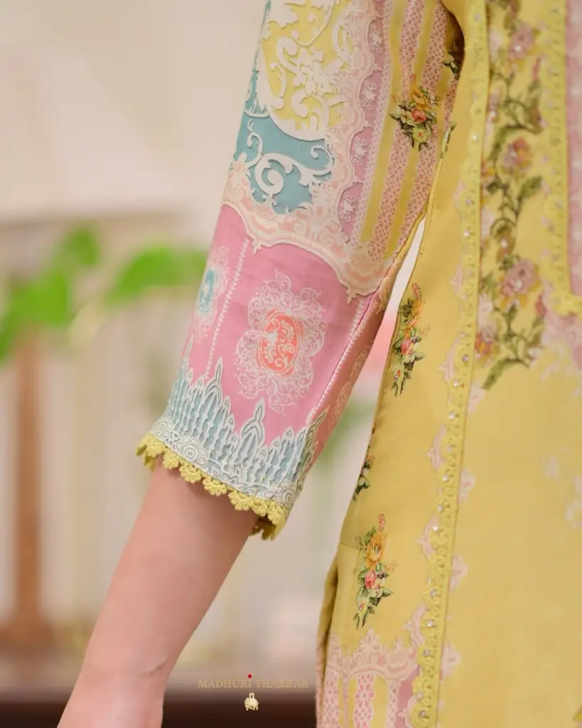 Pastel Multicolor Printed Suit Set