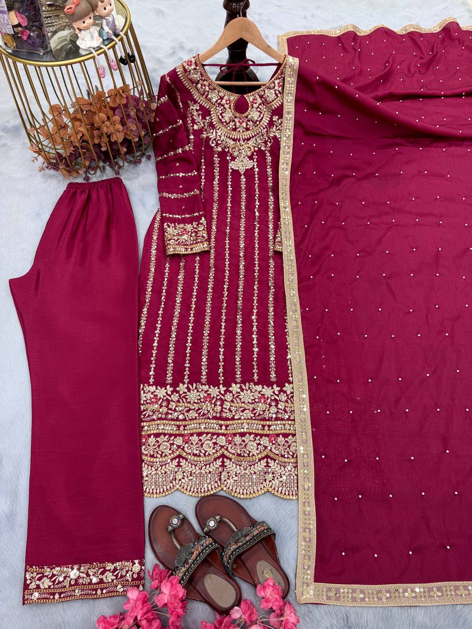 Heavy Chinon Silk Palazzo Set