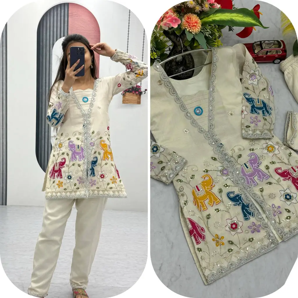 Regal Forest Embroidered Co-Ord Set 