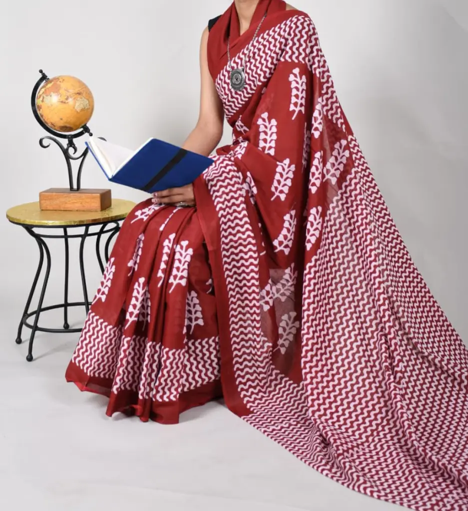 Cotton printed saree