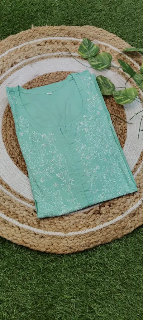Exclusive Chikankari Voil cotton kurti 