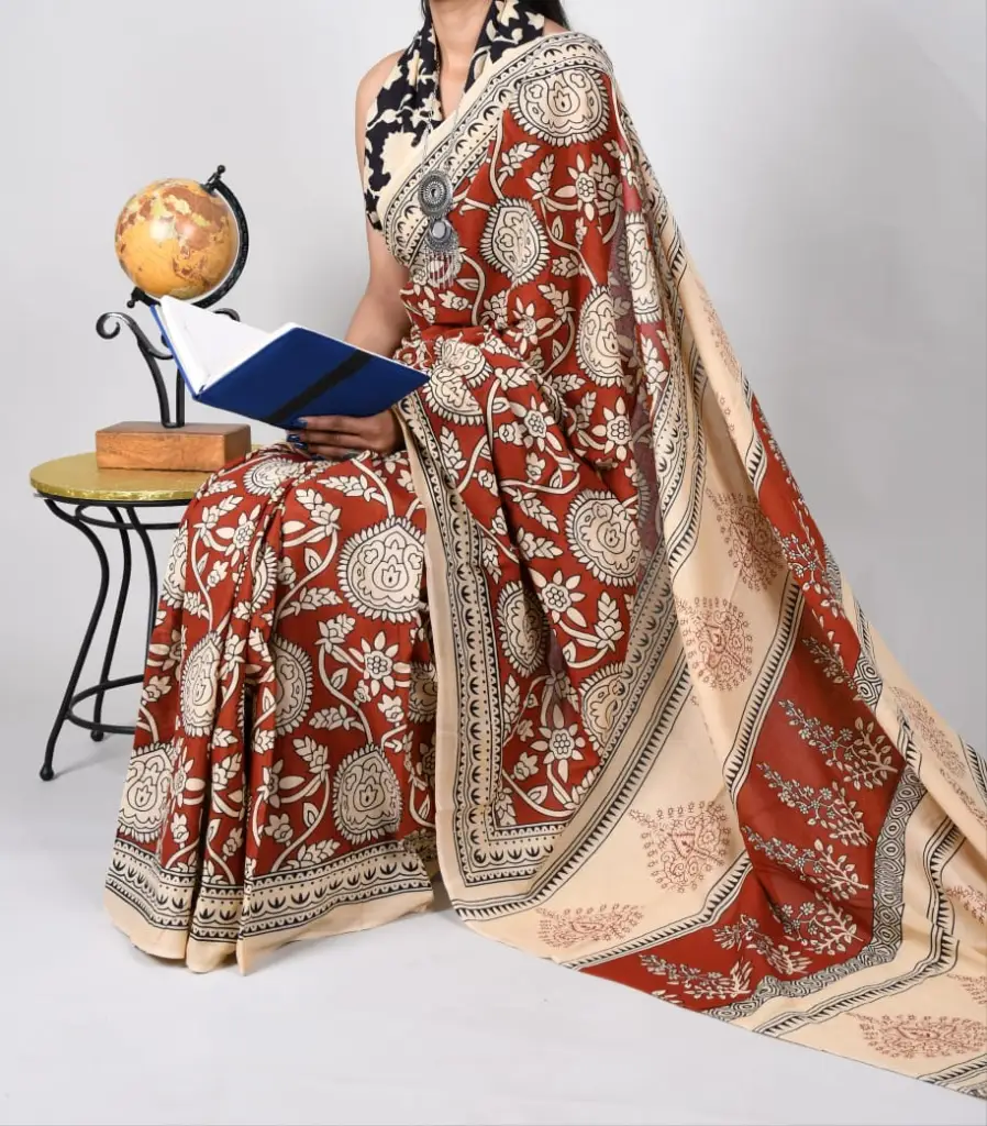Cotton printed saree