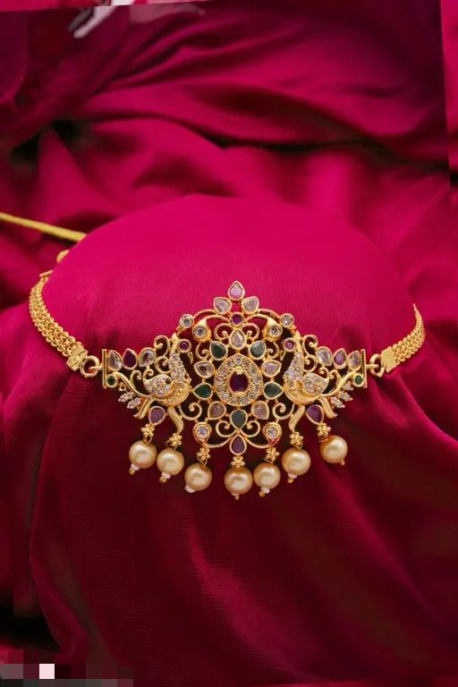 Gold chokers Peacock beautiful set