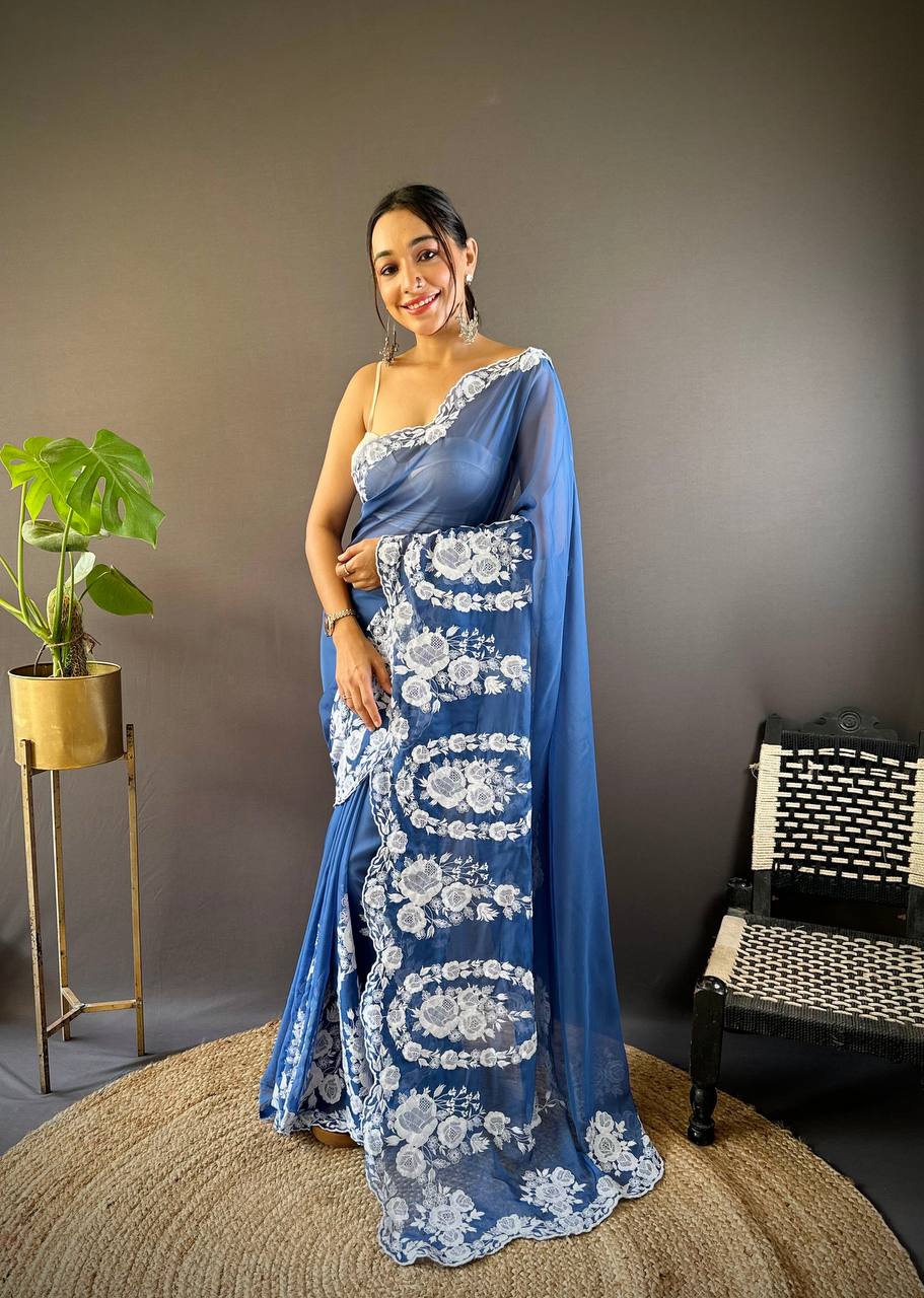 Elegant Thai Organza Silk saree