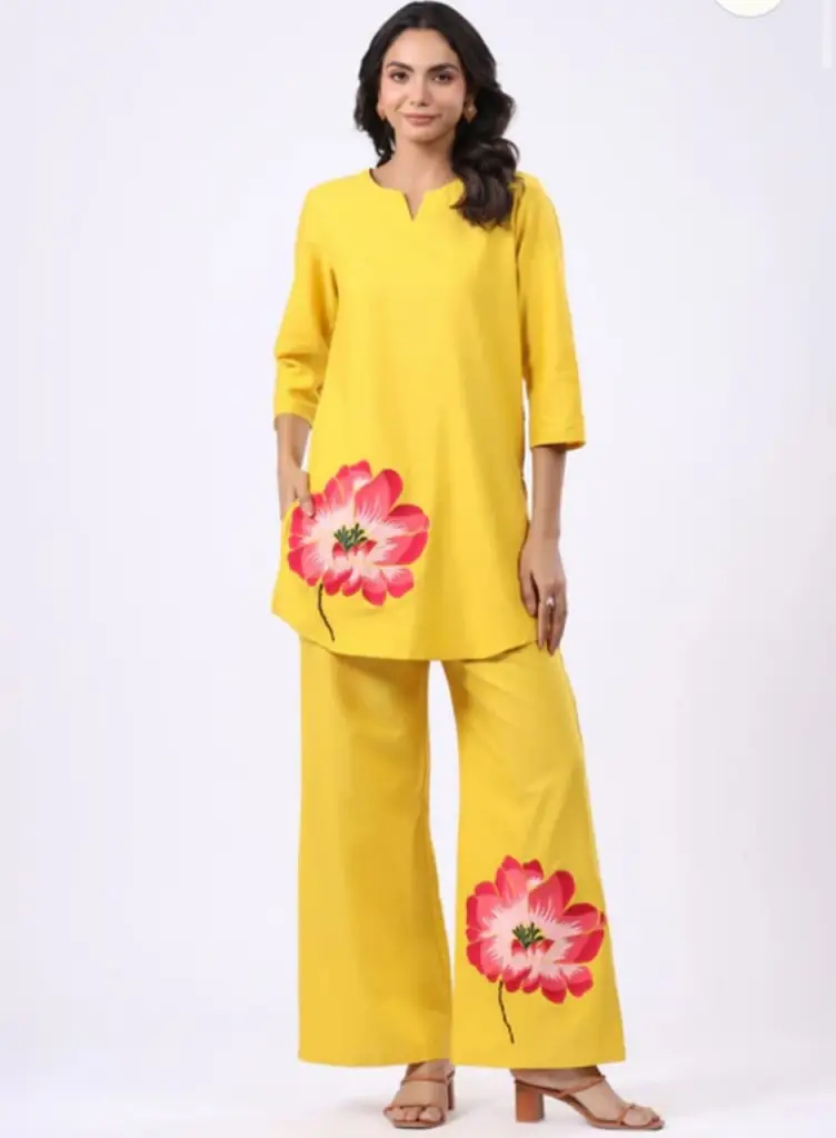 Sunshine Floral Co-ord Set Yellow Blossom Edition