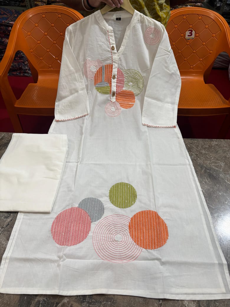 Women's Cotton Straight Kurti Set 