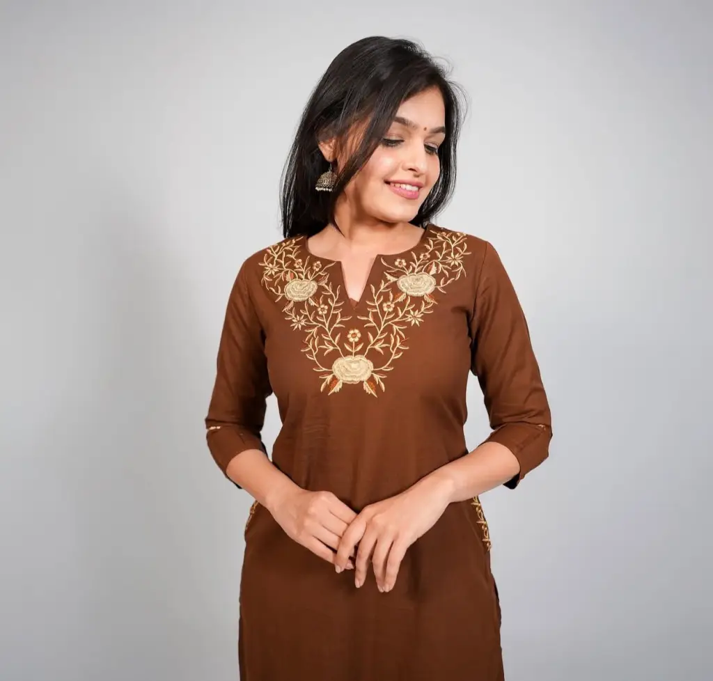 Embroidered Cotton Pant Set