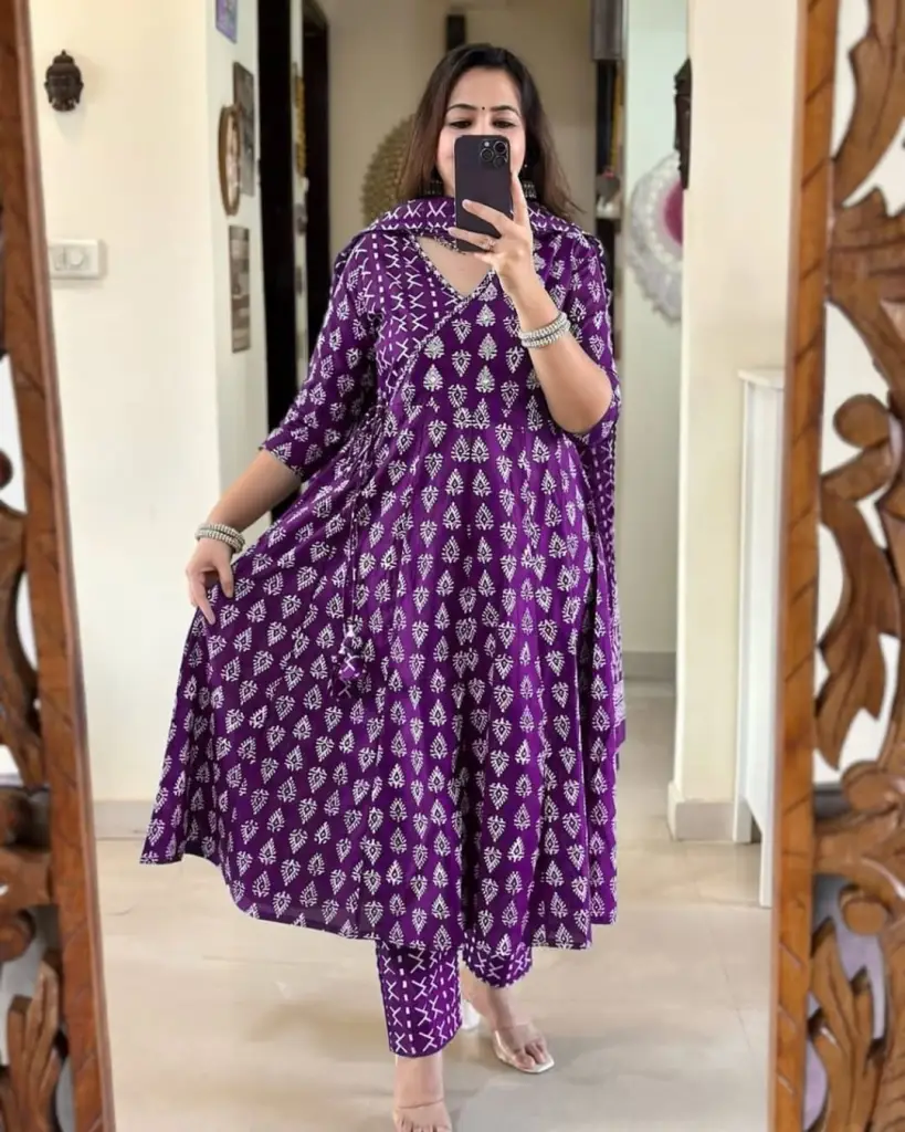 Saganeri Dream Angrakha Kurta Set