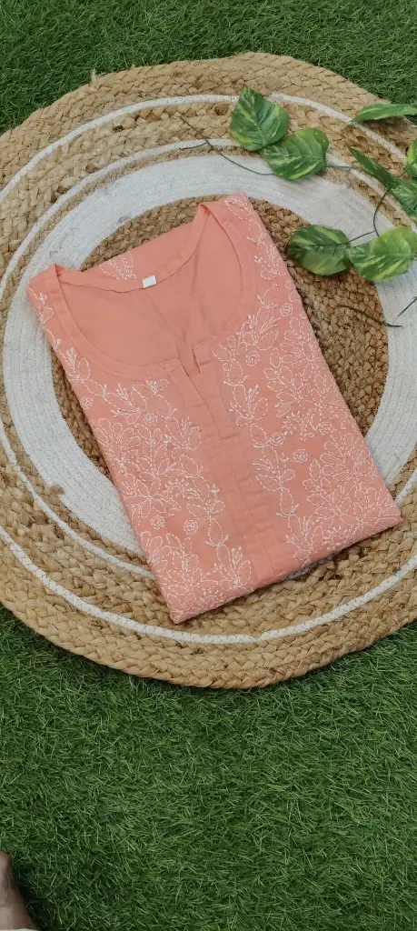Exclusive Chikankari Voil cotton kurti 