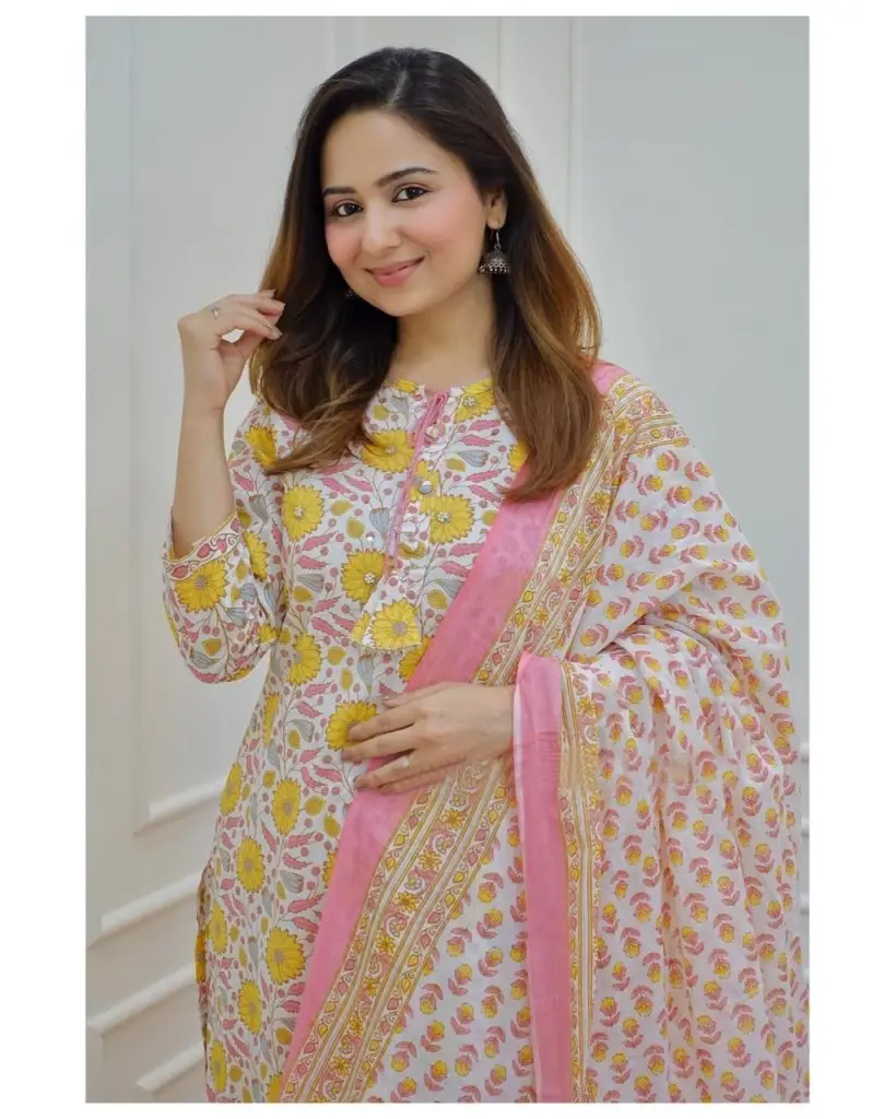 Sunshine Blossom Cotton 3-Piece Suit