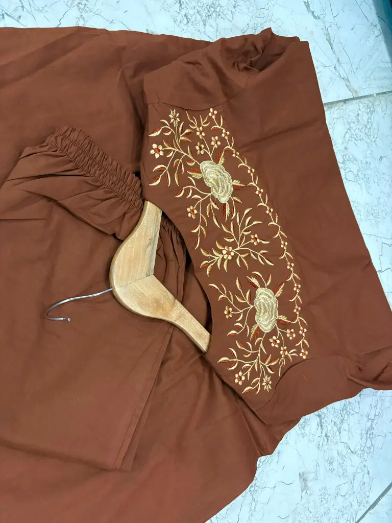 Embroidered Cotton Pant Set