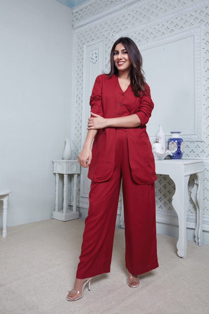 Chic Co-ord Set with Blazer
