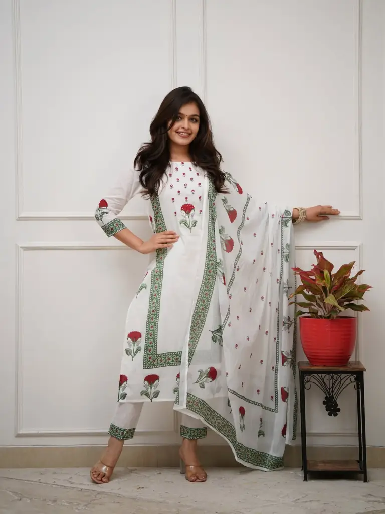 Handworked Cotton Suit Set