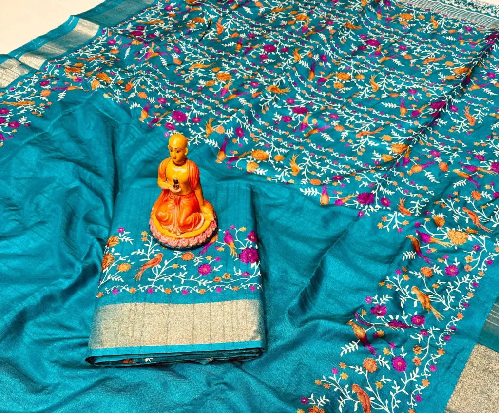   BLUE MATKA SLUB SILK