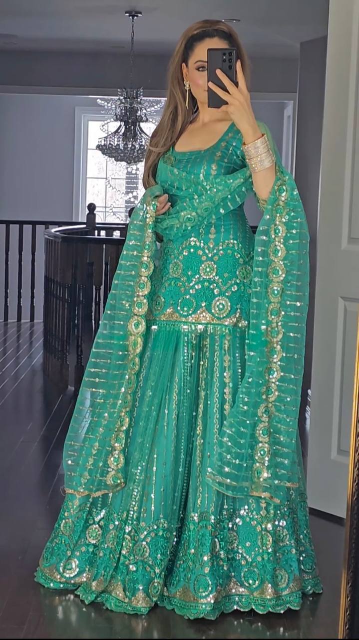 Elegant Faux Georgette Lehenga Set