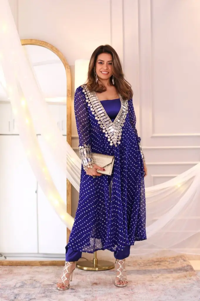 Designer Georgette Anarkali Kurti Set