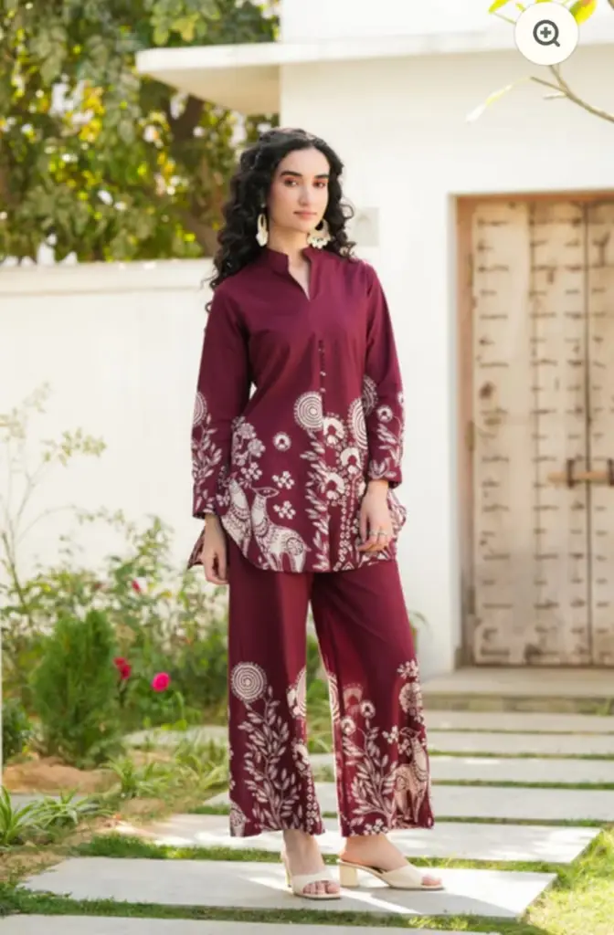 BohoBloom Printed Cotton Co-Ord Set