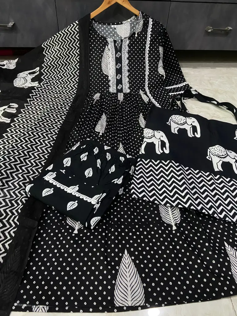 Jaipur Cotton Candy Naira Style Kurta Set with Bag