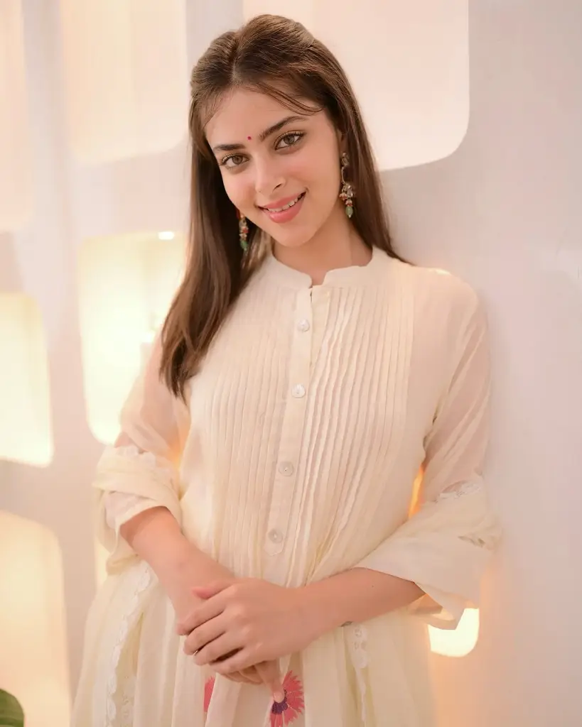  White Ivory Pastel Floral Cotton Suit Set