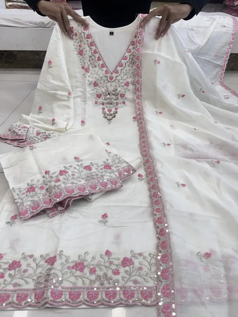NEW SPECIAL WHITE BUL BUL SUIT SET