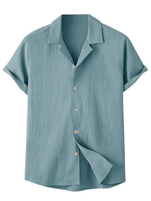 Men’s Lightweight Beige Short Sleeve Shirt