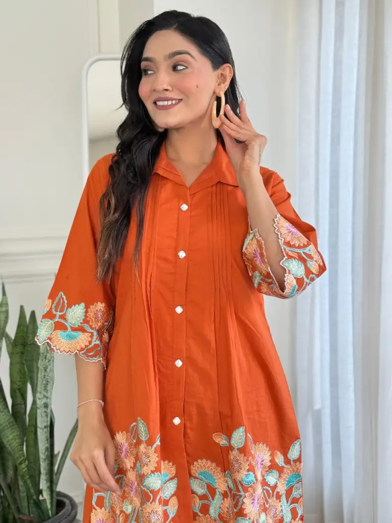 Embroidered Floral Cord Set with Pants