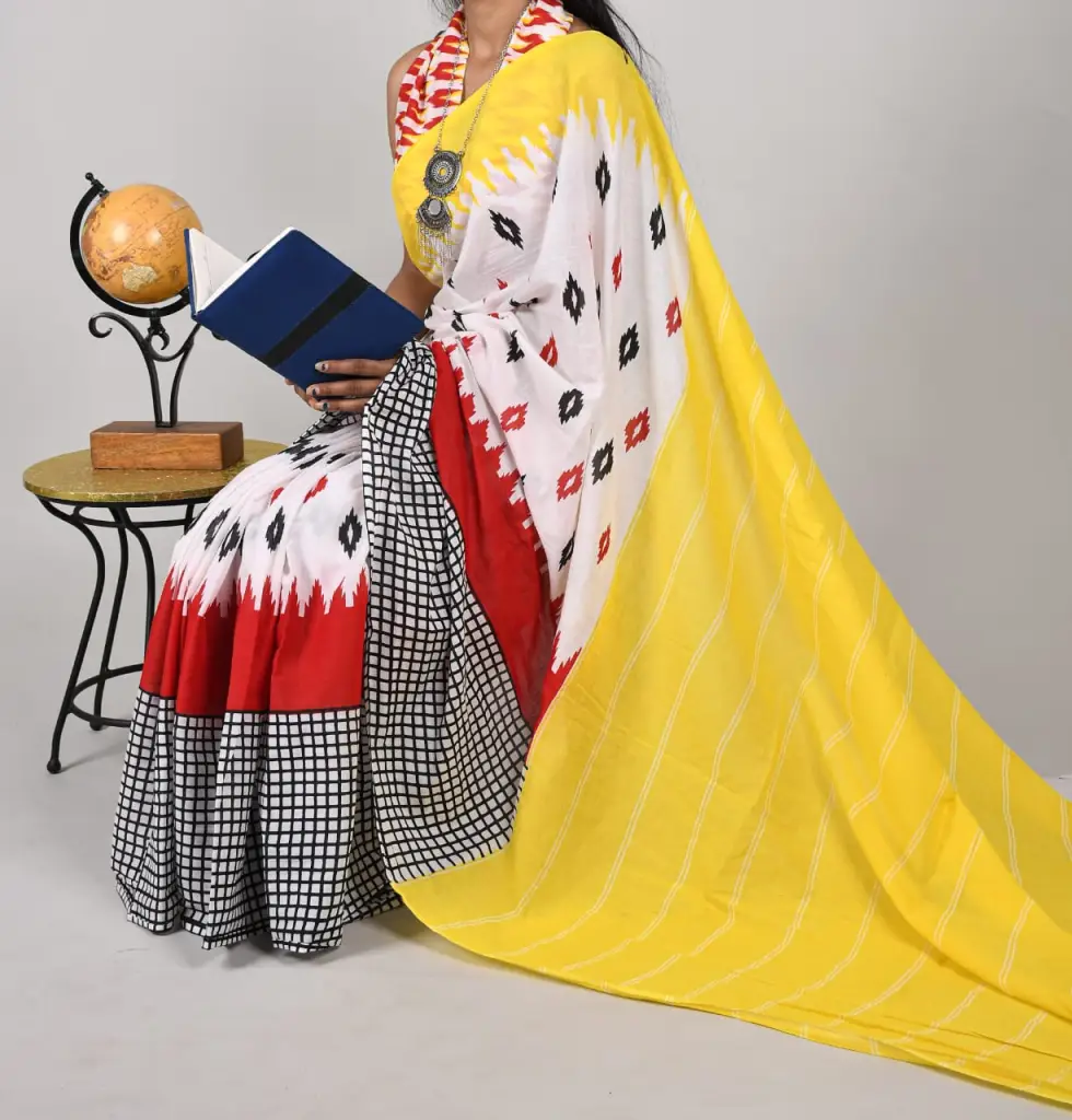 Cotton printed saree