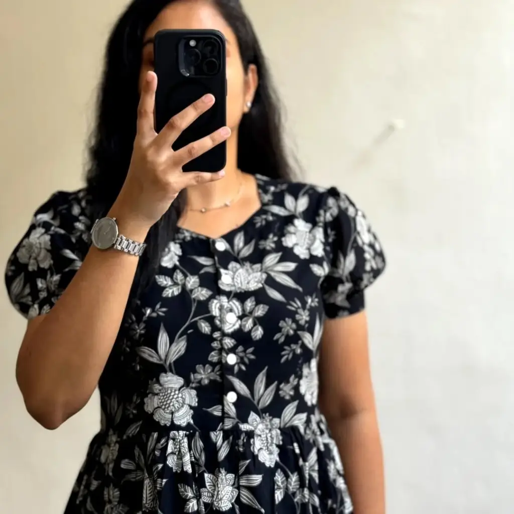 Floral Breeze Cotton Midi Dress