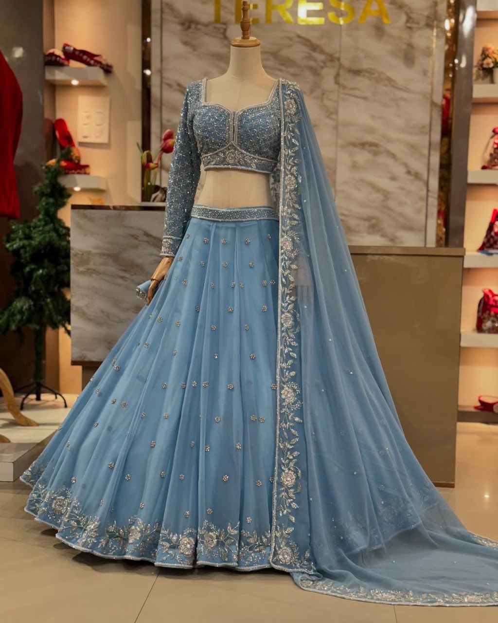 Exquisite Faux Georgette Lehenga Set