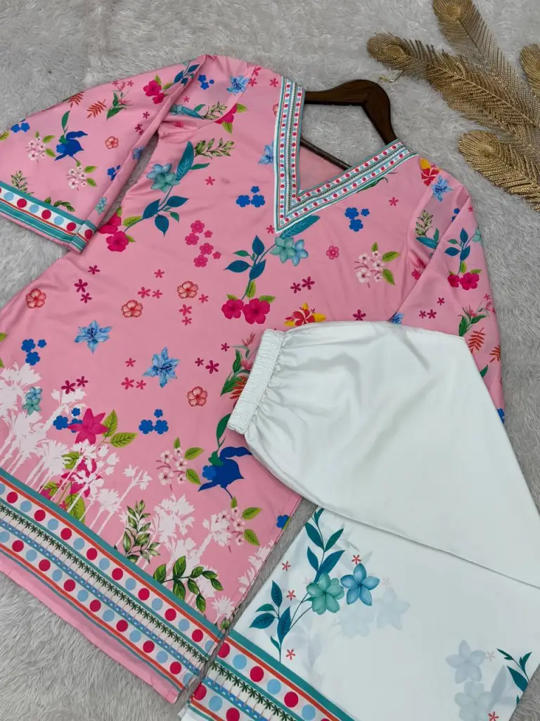 Blossom Bloom Digital Printed Co-ord Set with Palazzo