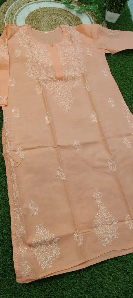 Exclusive Chikankari Voil cotton kurti 